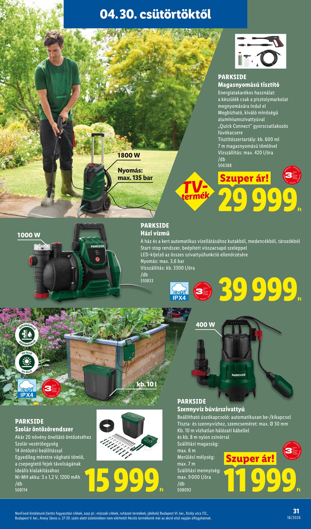 Lidl akciós újság 2026.04.30-tól - 31. oldal.