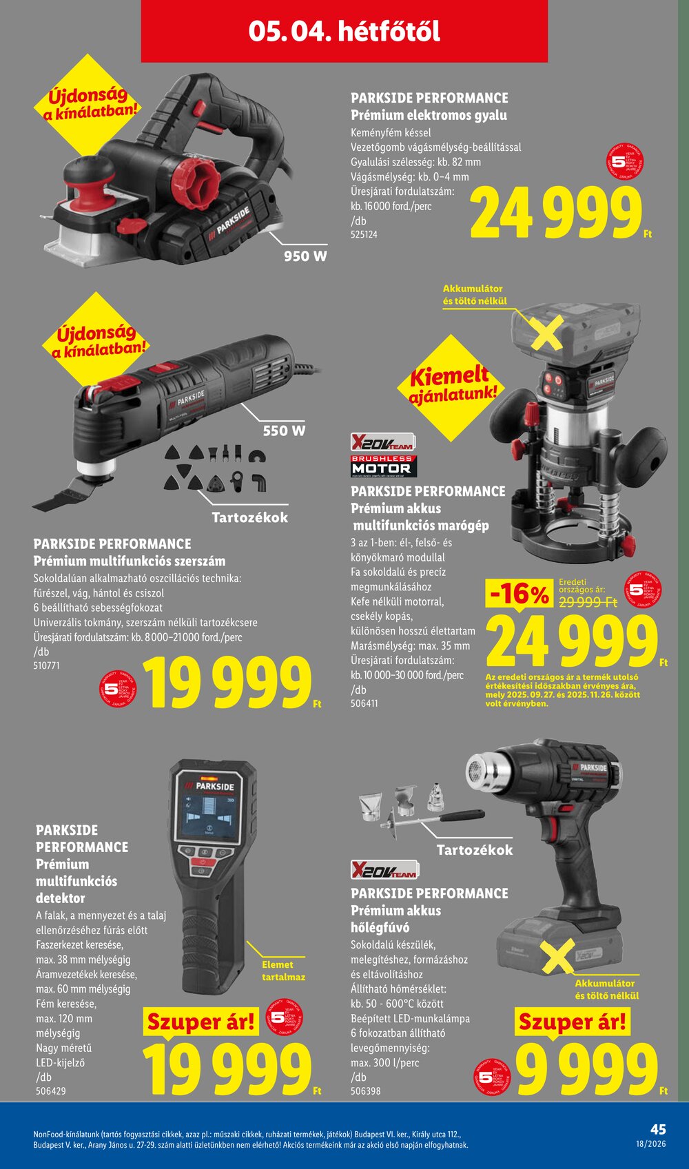 Lidl akciós újság 2026.04.30-tól - 45. oldal.