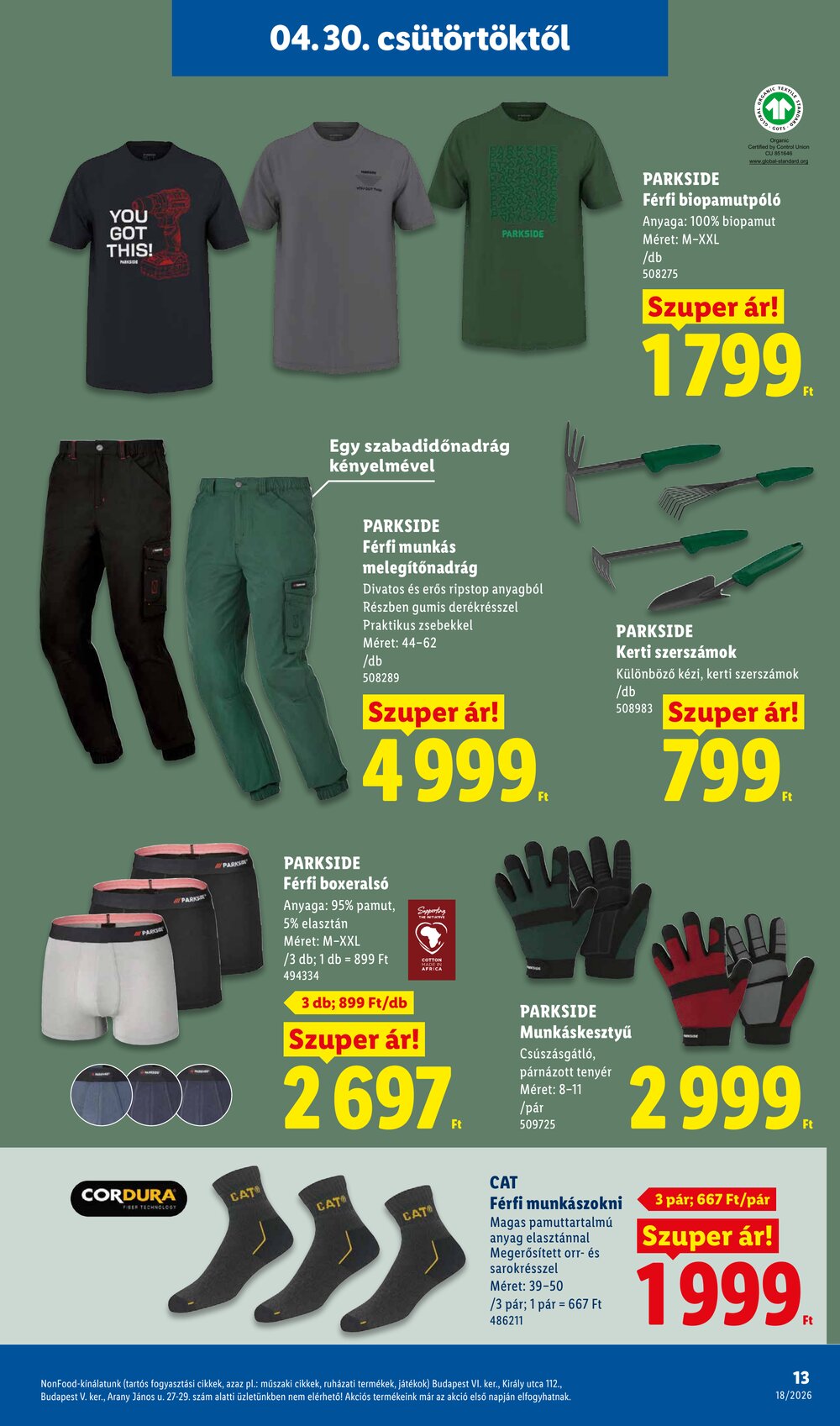 Lidl akciós újság 2026.04.30-tól - 13. oldal.