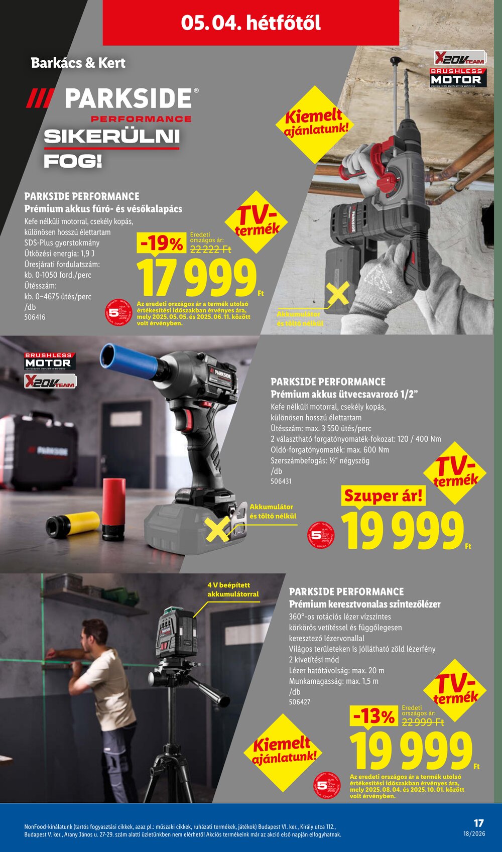 Lidl akciós újság 2026.04.30-tól - 17. oldal.