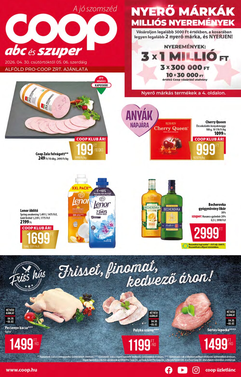 Coop akciós újság 2026.04.30-tól - 1. oldal.