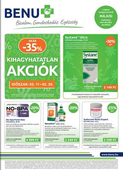 BENU Gyógyszertárak akciós újság 2026.05.01-től