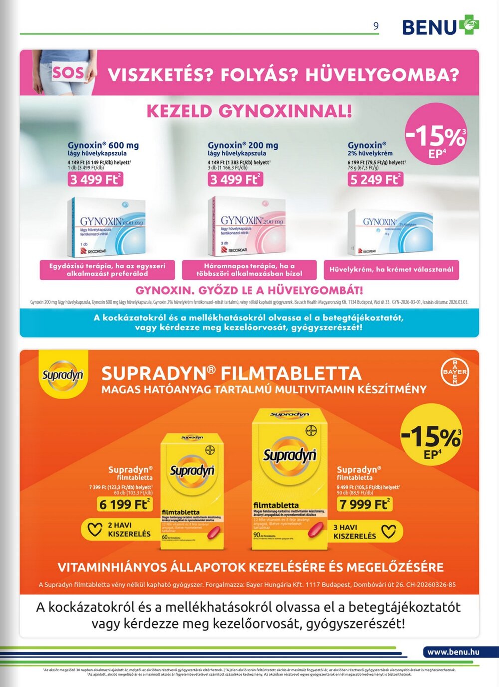 BENU Gyógyszertárak akciós újság 2026.05.01-től - 9. oldal.