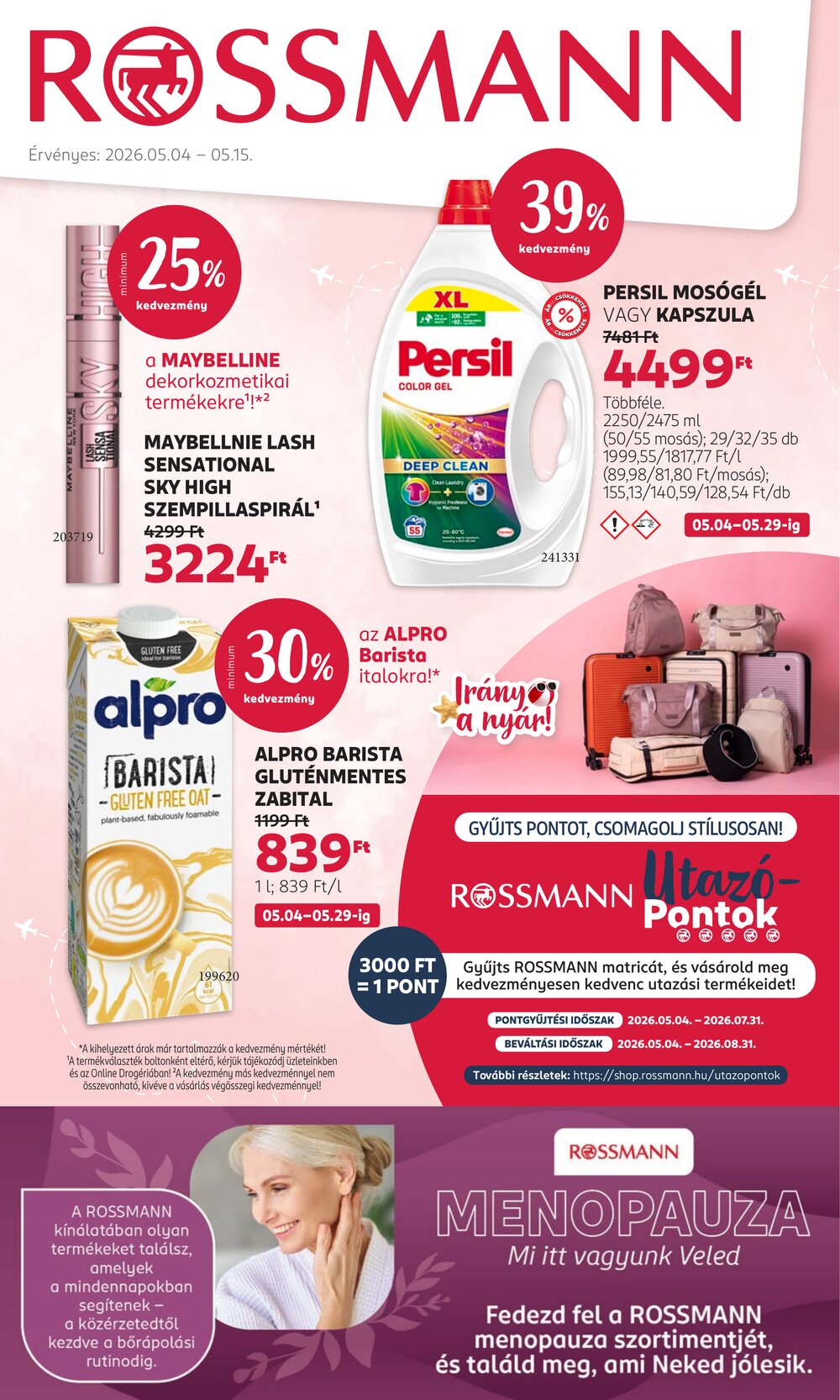 Rossmann akciós újság 2026.05.04-től - 1. oldal.