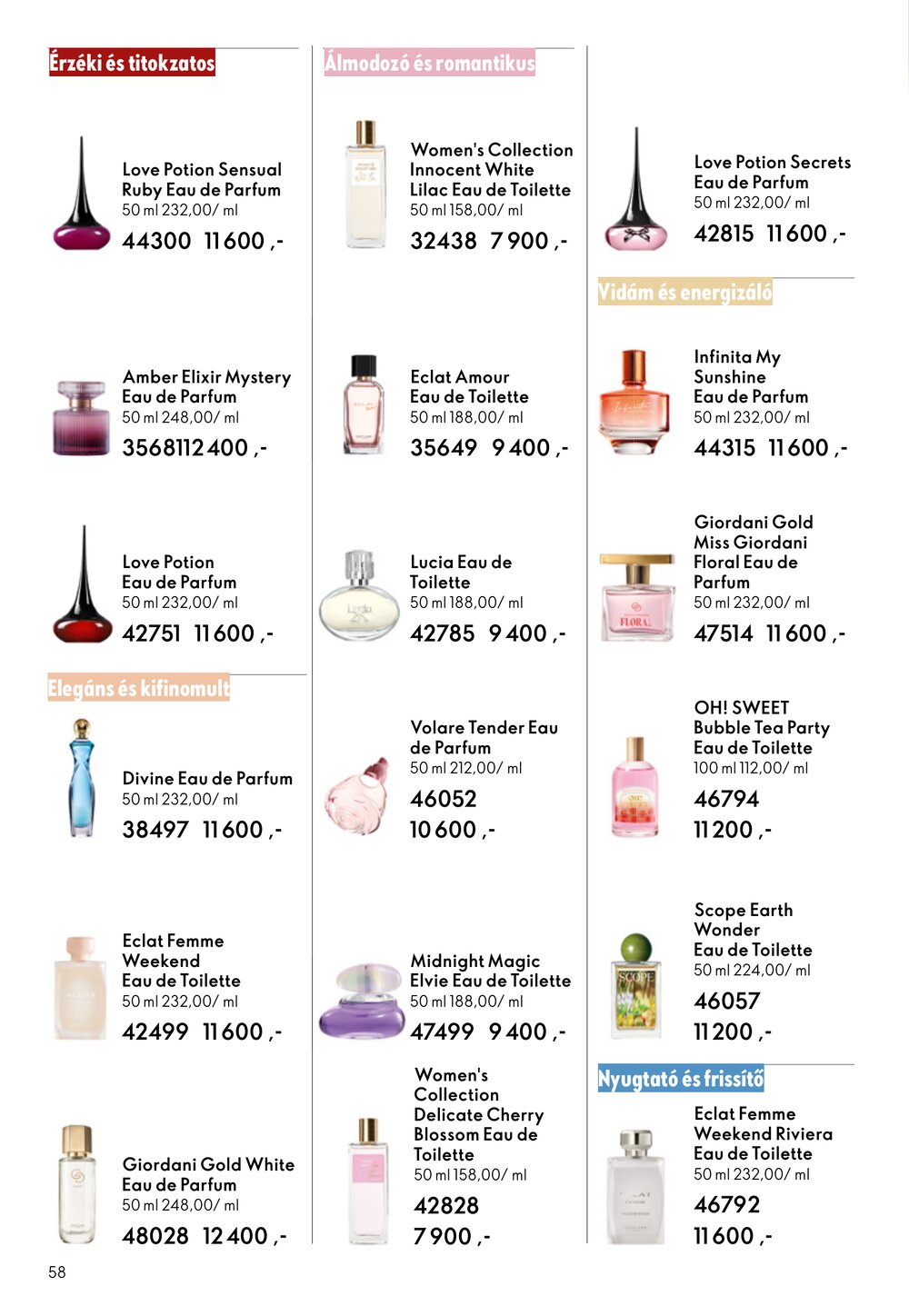 Oriflame akciós újság 2026.05.06-tól - 58. oldal.