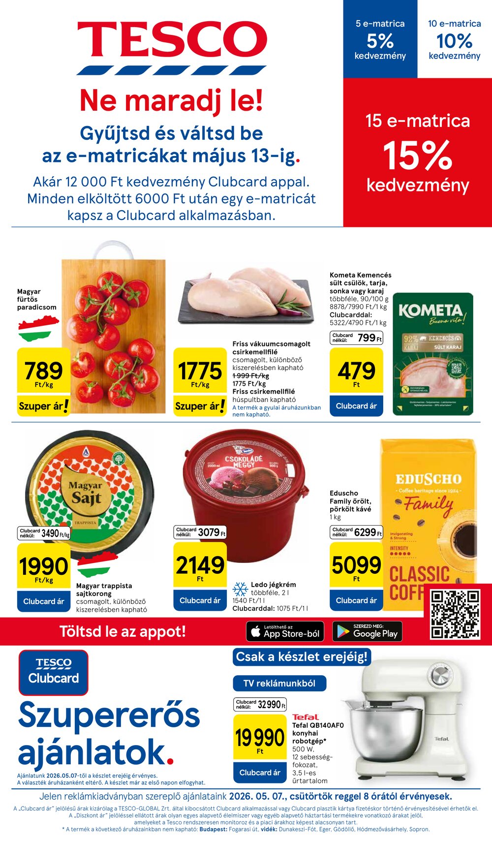 Tesco akciós újság 2026.05.07-től - 1. oldal.