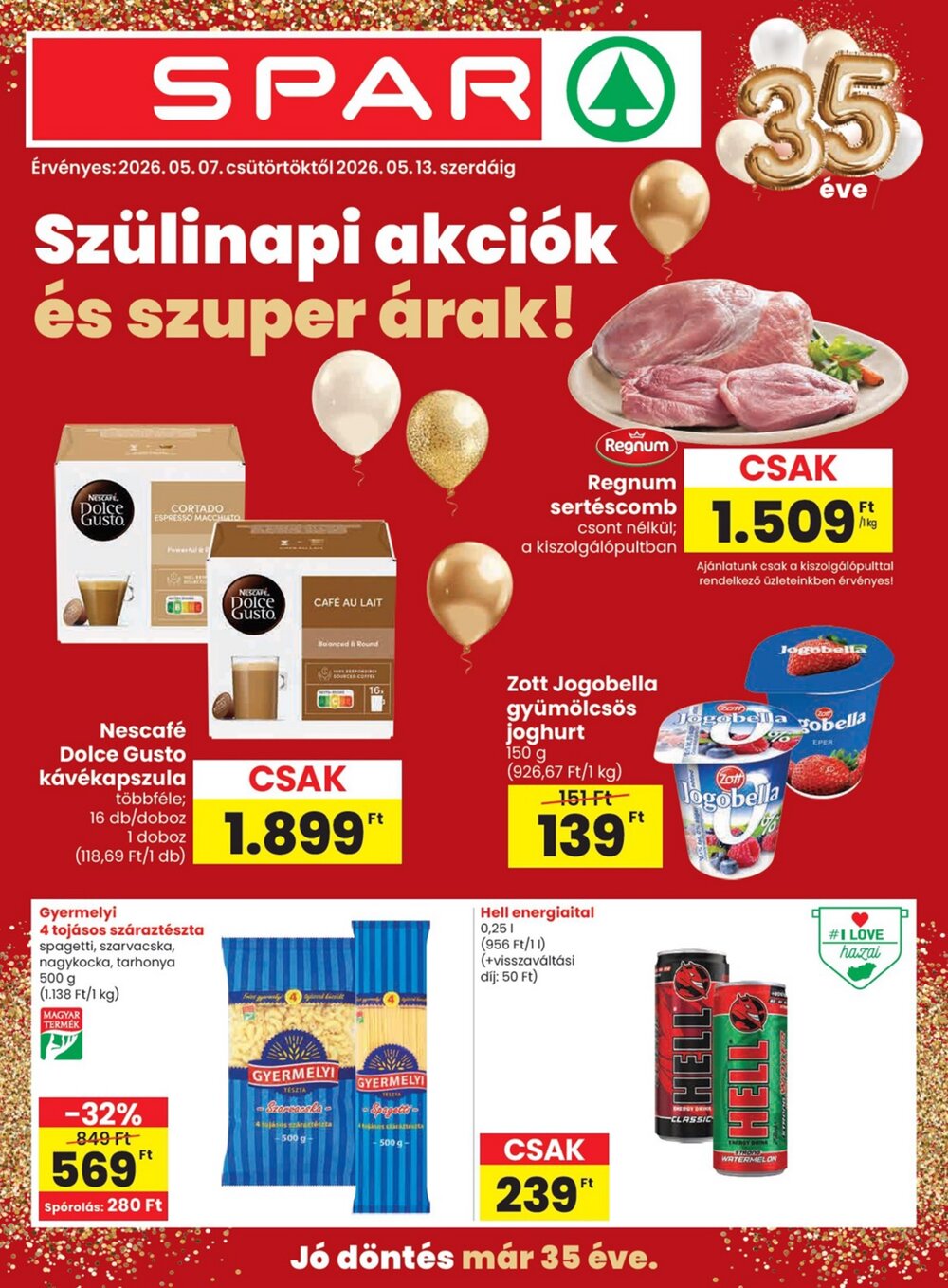 Spar akciós újság 2026.05.07-től - 1. oldal.