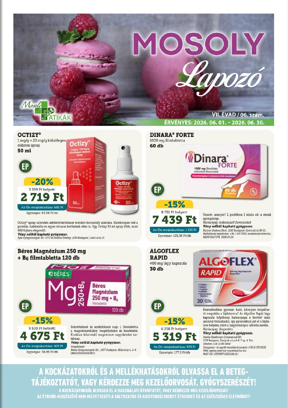 Mosoly Patikák akciós újság 2026.06.01-től - 1. oldal.