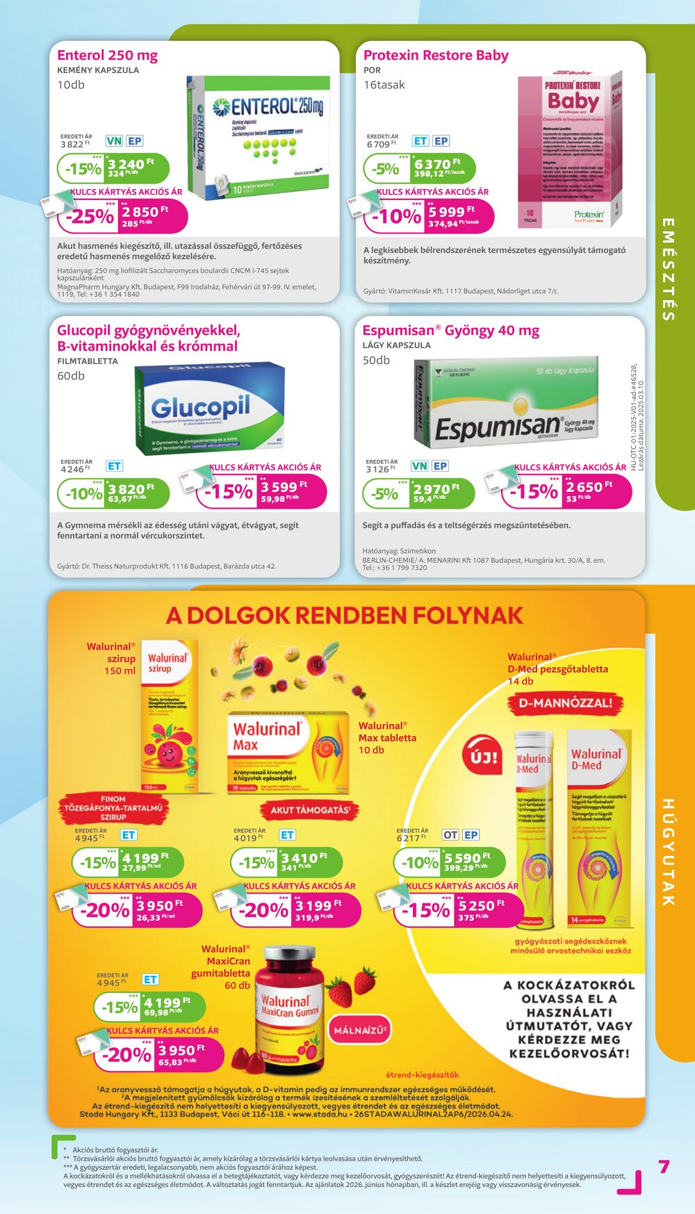 Kulcs Patika akciós újság 2026.06.01-től - 7. oldal.