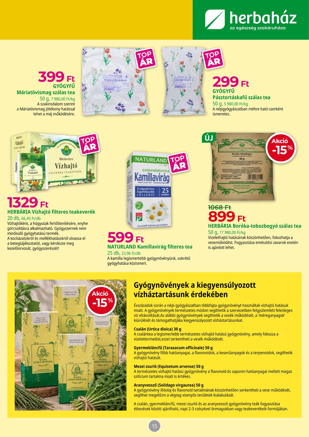Herbaház akciós újság 2026.06.01-től - 15. oldal.