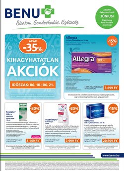 BENU Gyógyszertárak akciós újság 2026.06.01-től