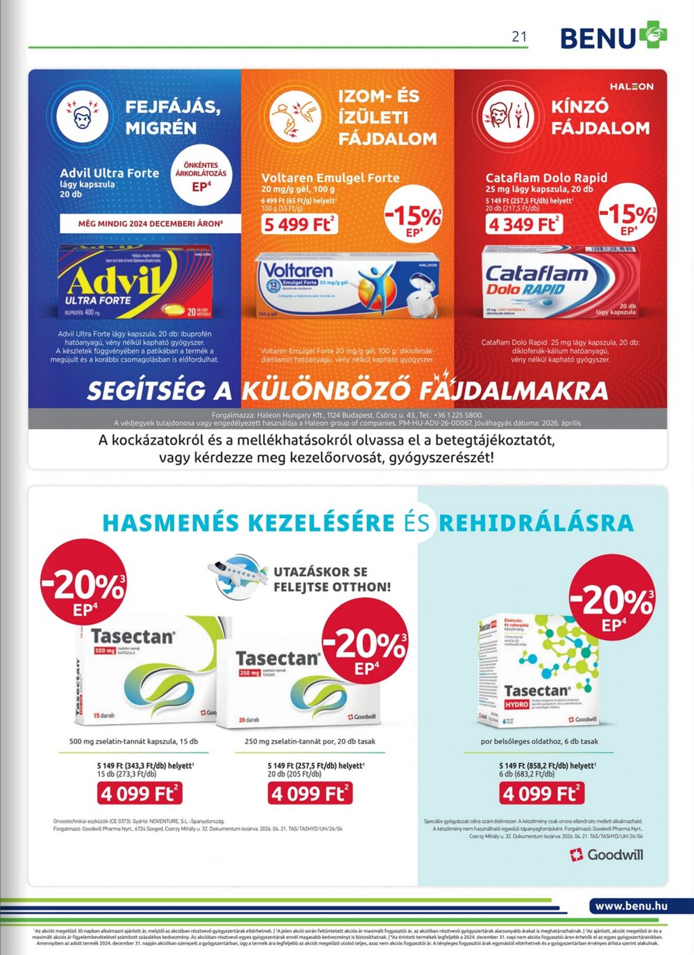 BENU Gyógyszertárak akciós újság 2026.06.01-től - 21. oldal.