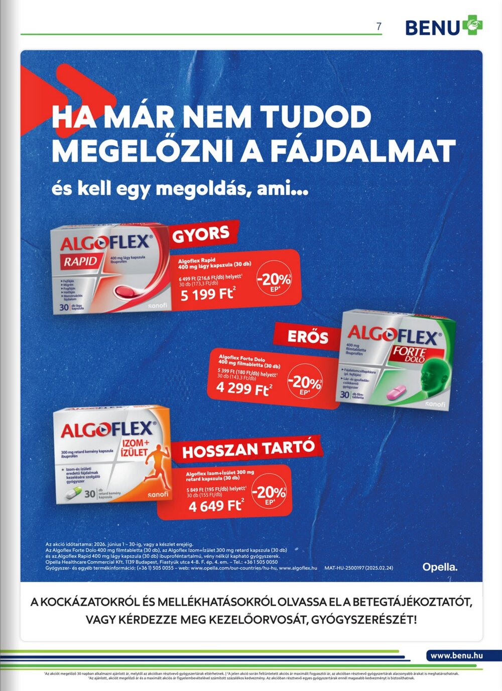 BENU Gyógyszertárak akciós újság 2026.06.01-től - 7. oldal.