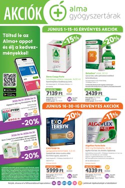 Alma Gyógyszertárak akciós újság 2026.06.01-től