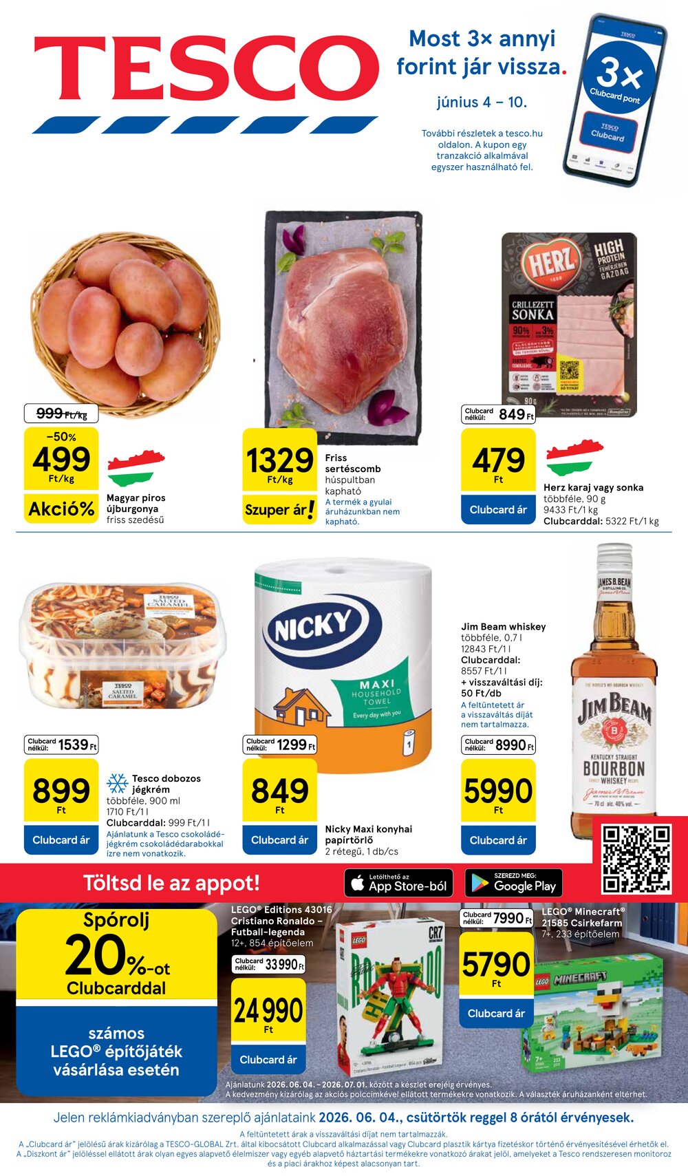 Tesco akciós újság 2026.06.04-től - 1. oldal.