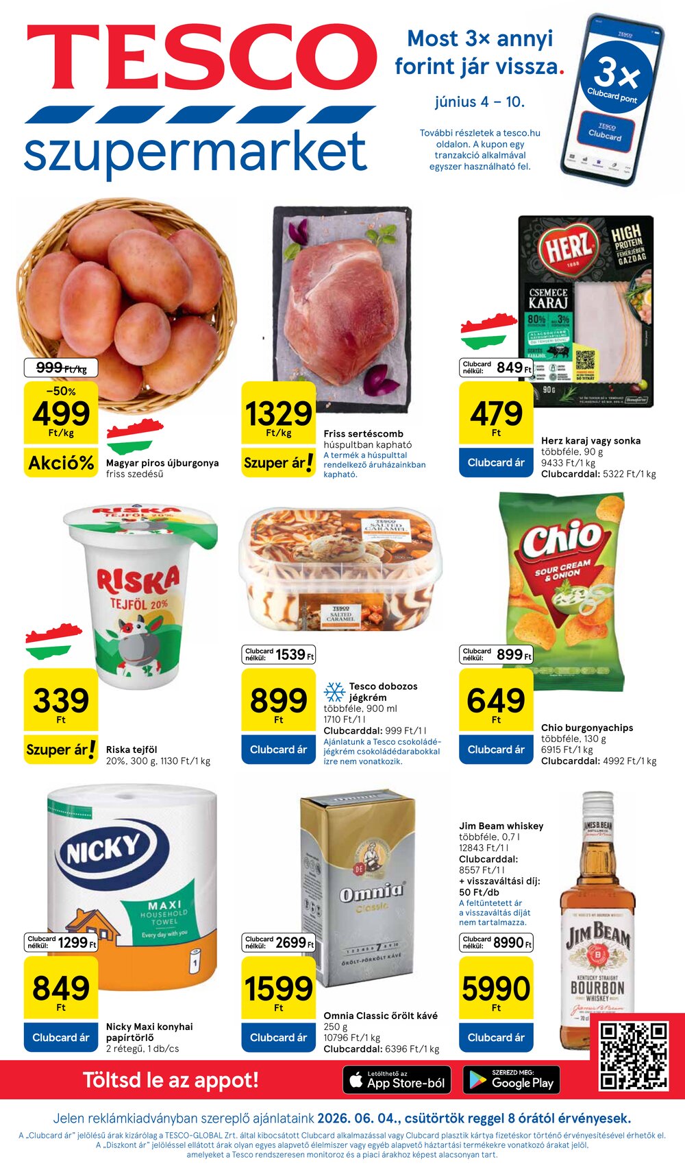 Tesco akciós újság 2026.06.04-től - 1. oldal.