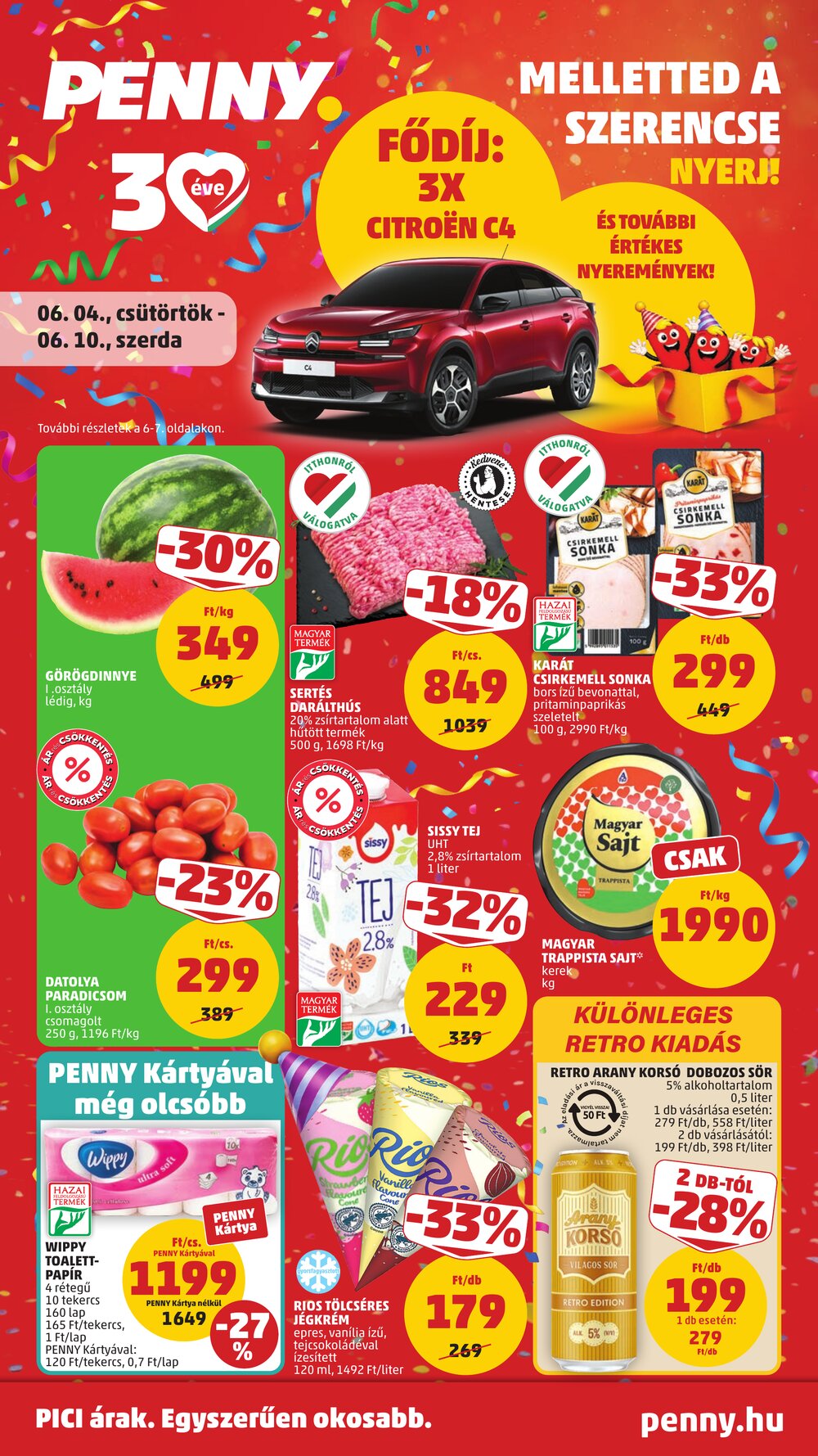 Penny Market akciós újság 2026.06.04-től - 1. oldal.