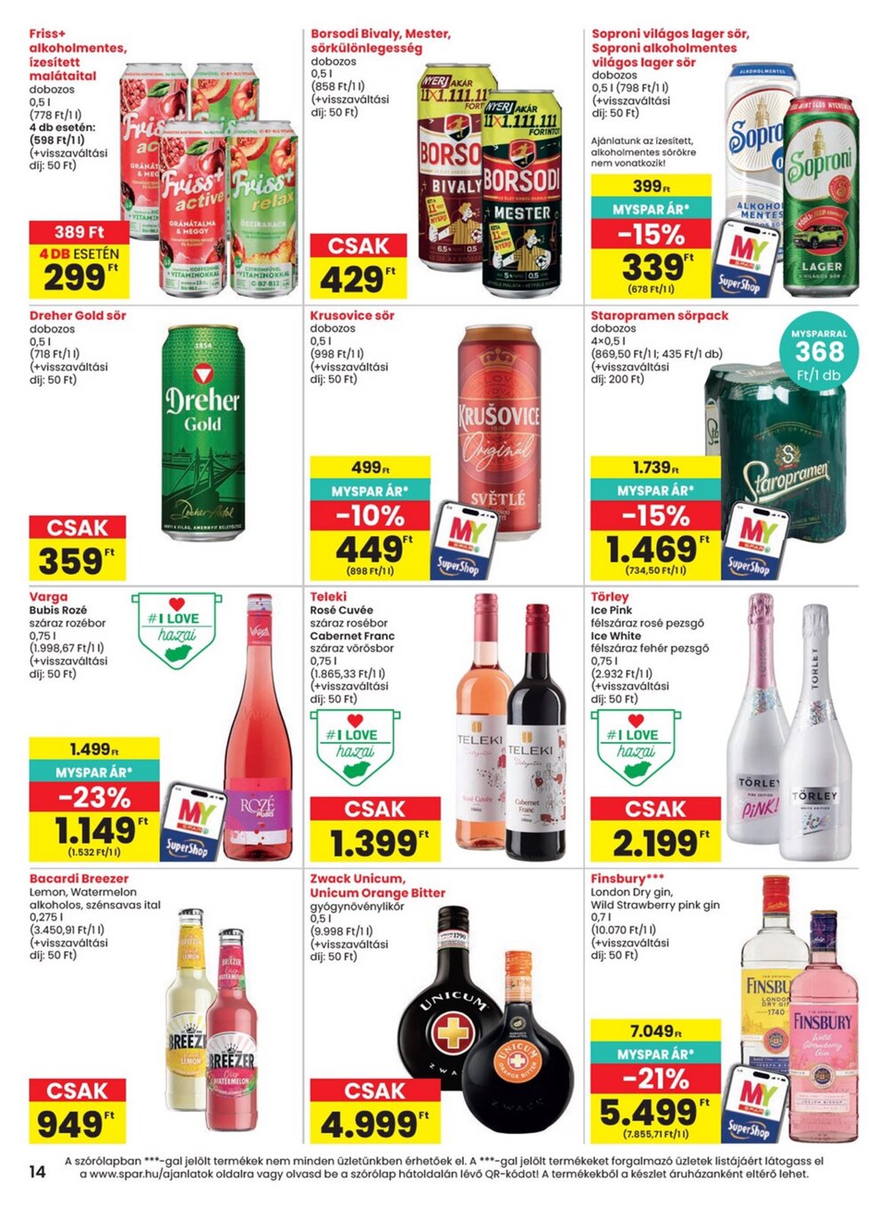 Spar akciós újság 2026.06.04-től - 14. oldal.