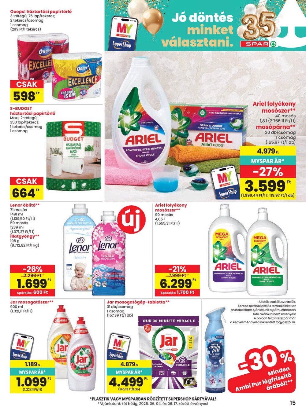 Spar akciós újság 2026.06.04-től - 15. oldal.
