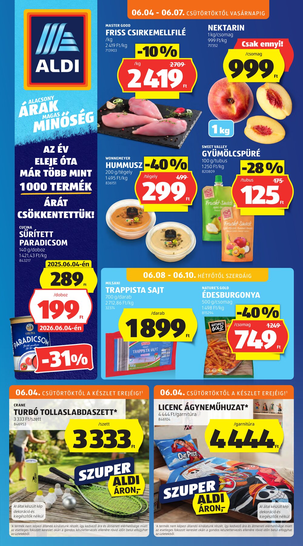 Aldi akciós újság 2026.06.04-től - 1. oldal.