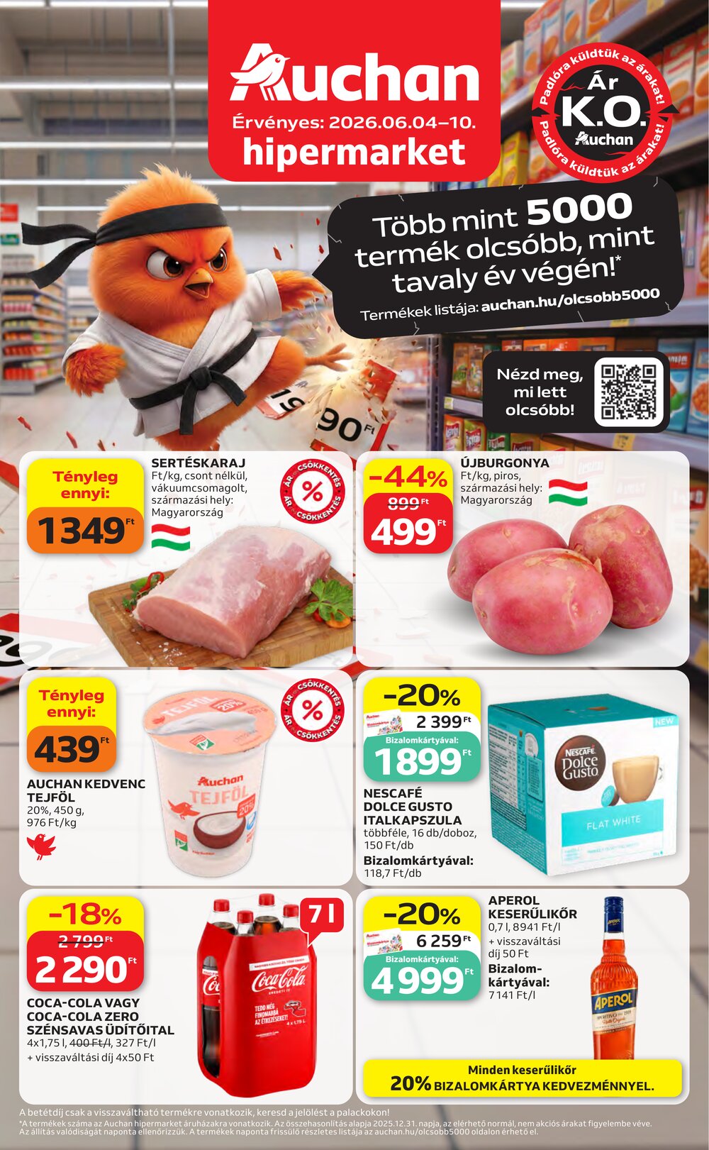 Auchan akciós újság 2026.06.04-től - 1. oldal.