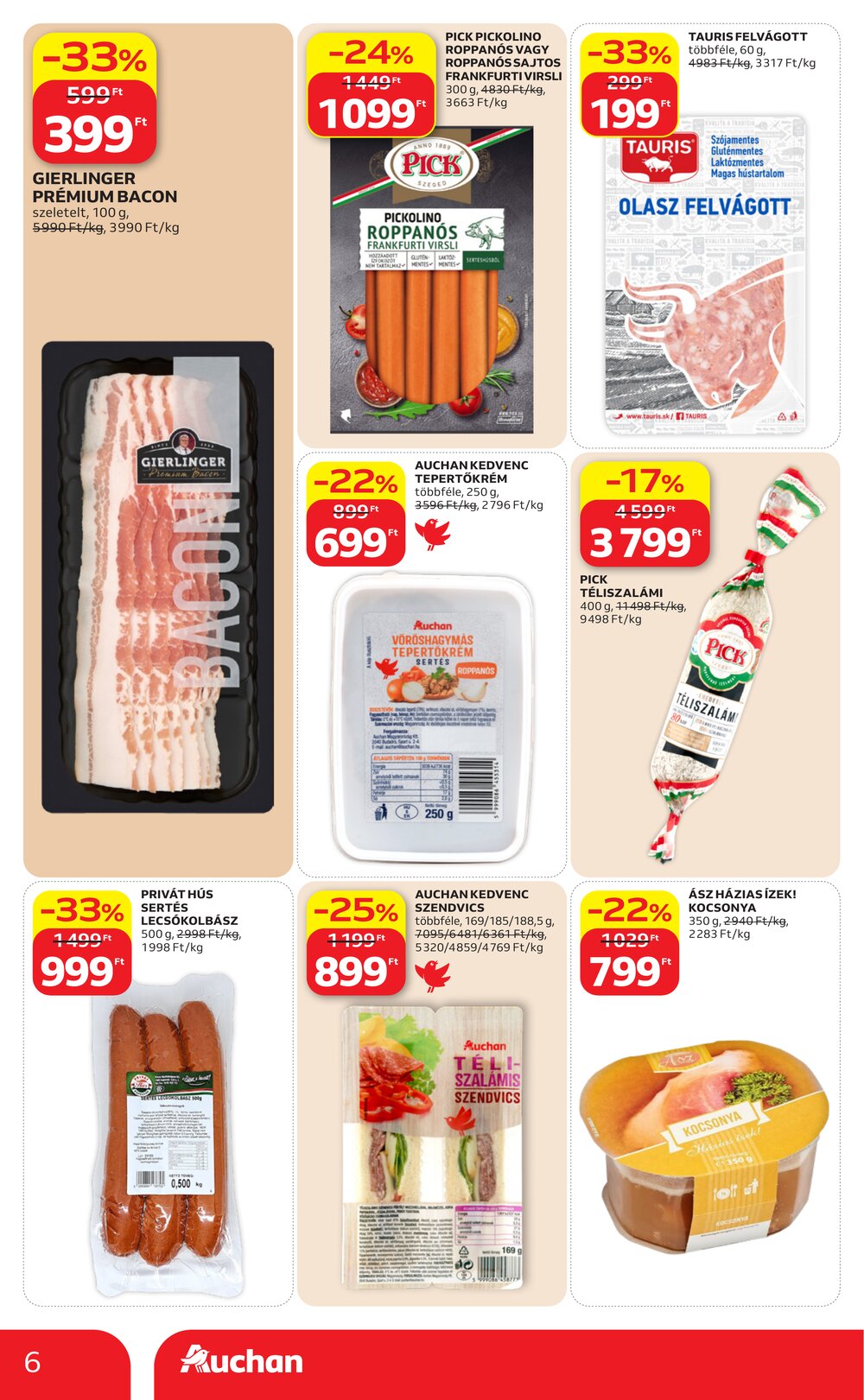 Auchan akciós újság 2026.06.04-től - 6. oldal.