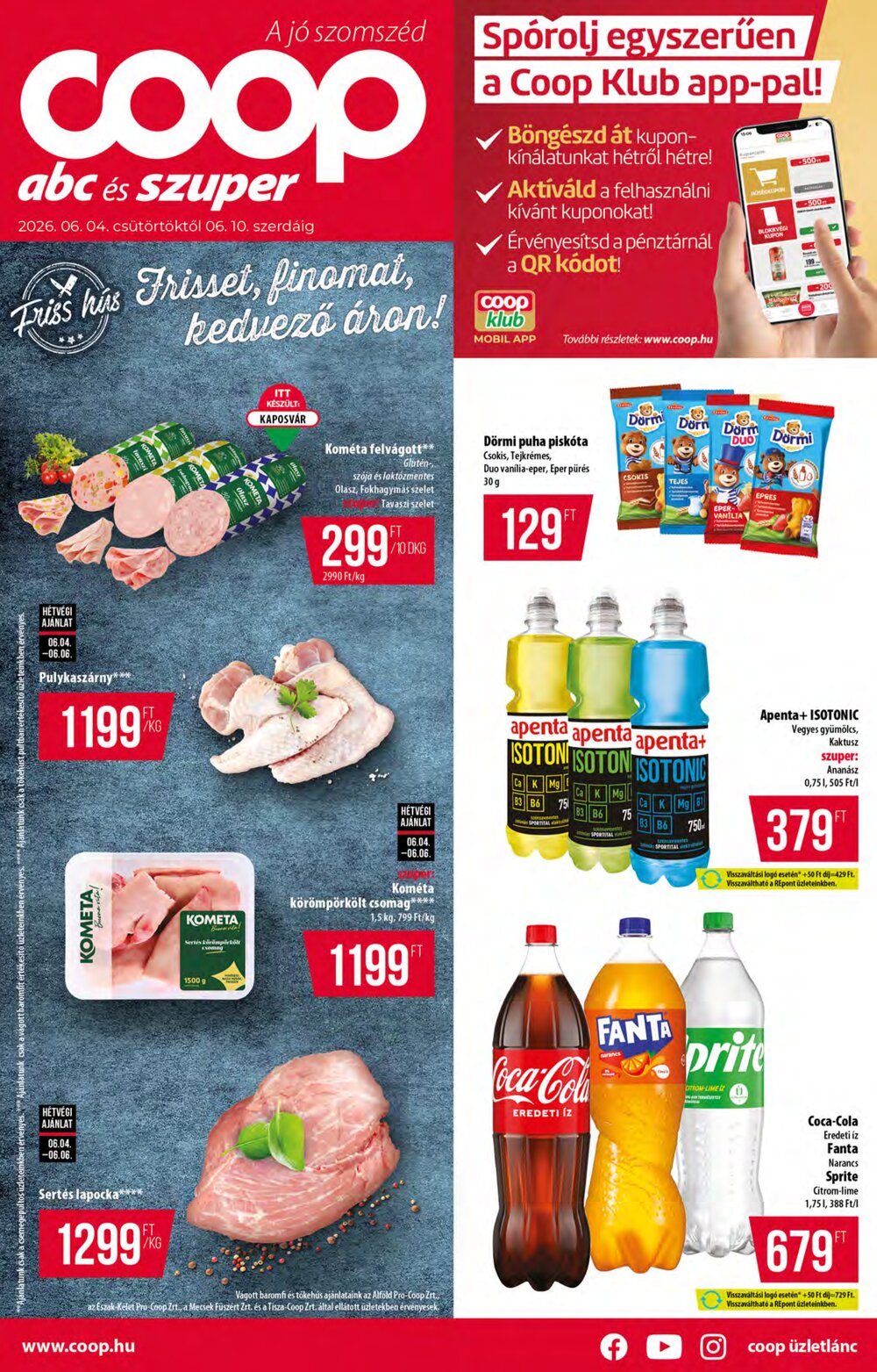 Coop akciós újság 2026.06.04-től - 1. oldal.