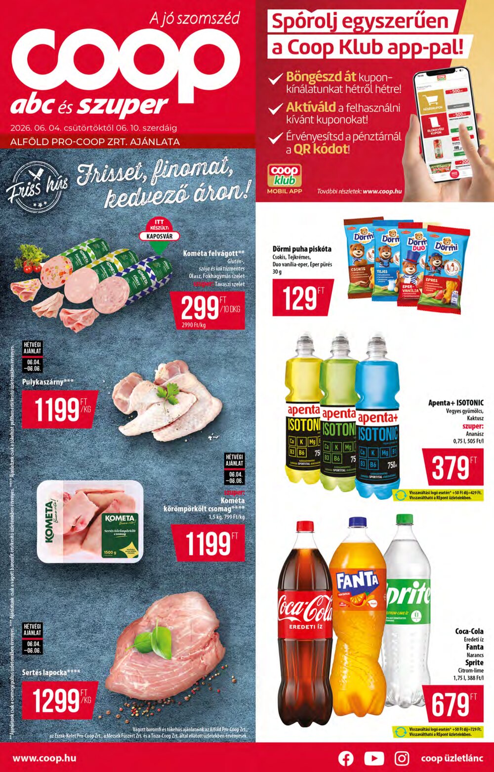 Coop akciós újság 2026.06.04-től - 1. oldal.