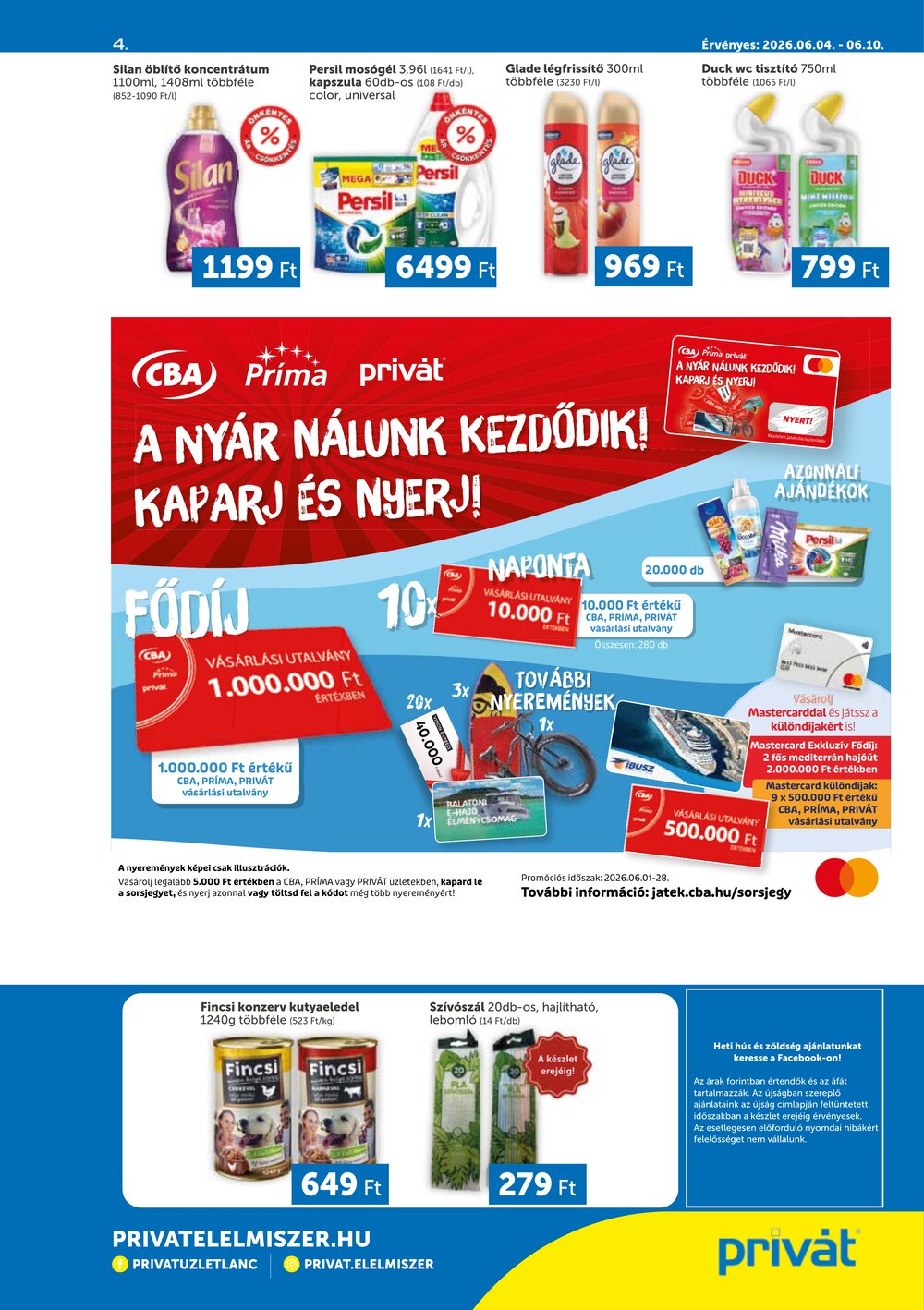 Privát akciós újság 2026.06.04-től - 4. oldal.