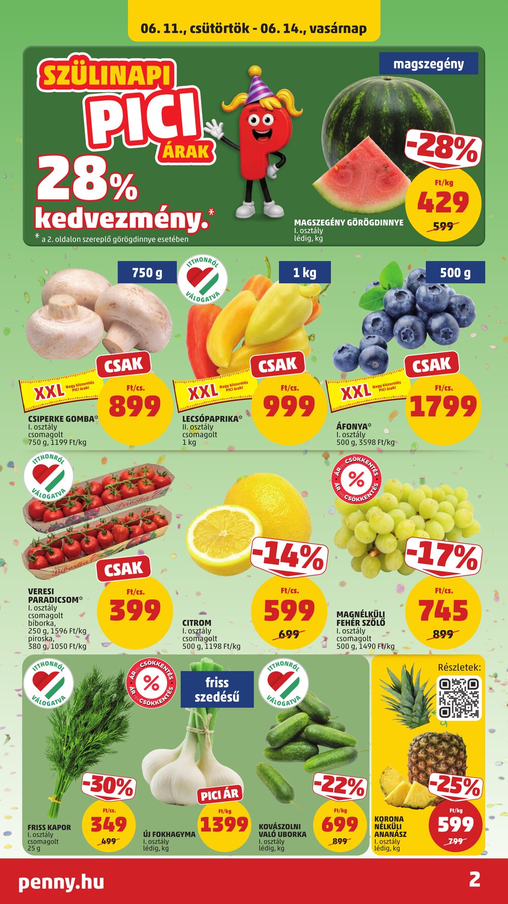 Penny Market akciós újság 2026.06.11-től - 2. oldal.