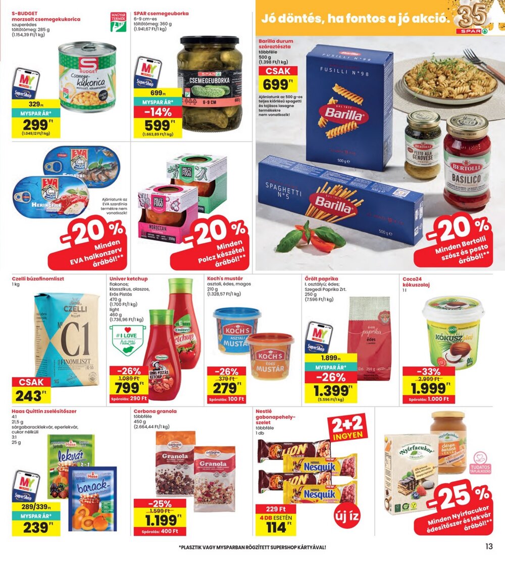 Interspar akciós újság 2026.06.11-től - 13. oldal.