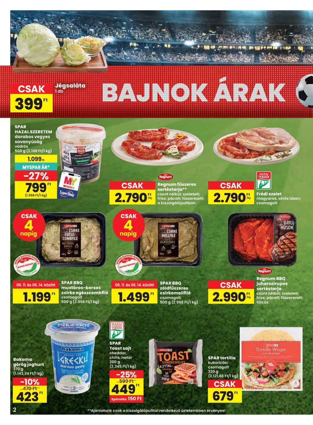 Spar akciós újság 2026.06.11-től - 2. oldal.