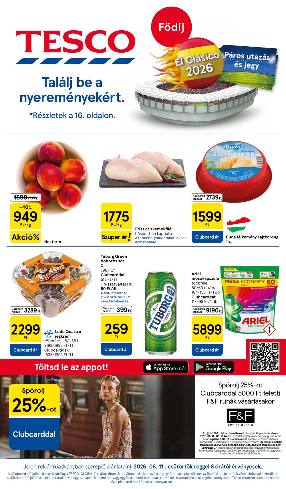 Tesco akciós újság 2026.06.11-től - 1. oldal.