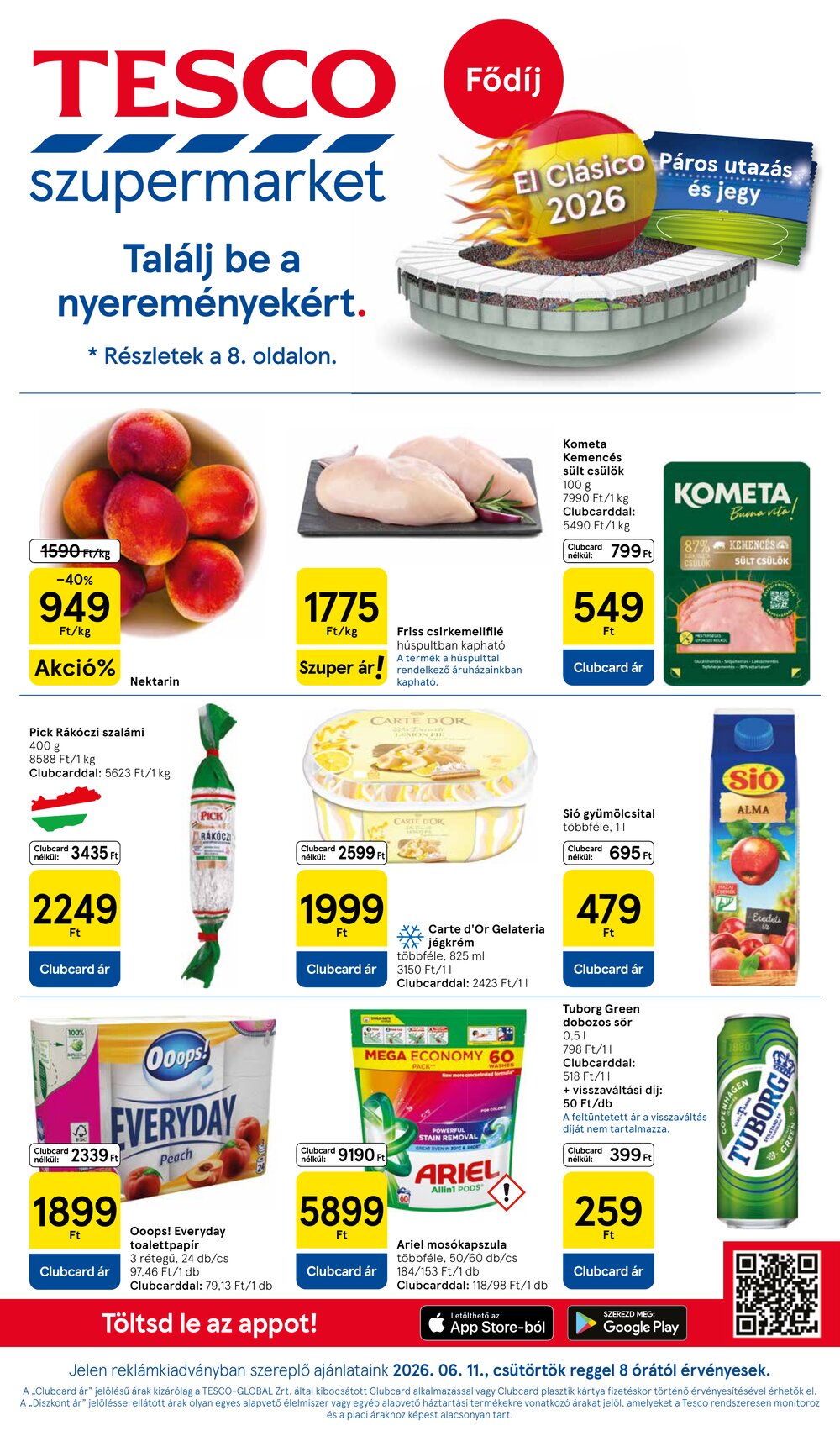 Tesco akciós újság 2026.06.11-től - 1. oldal.