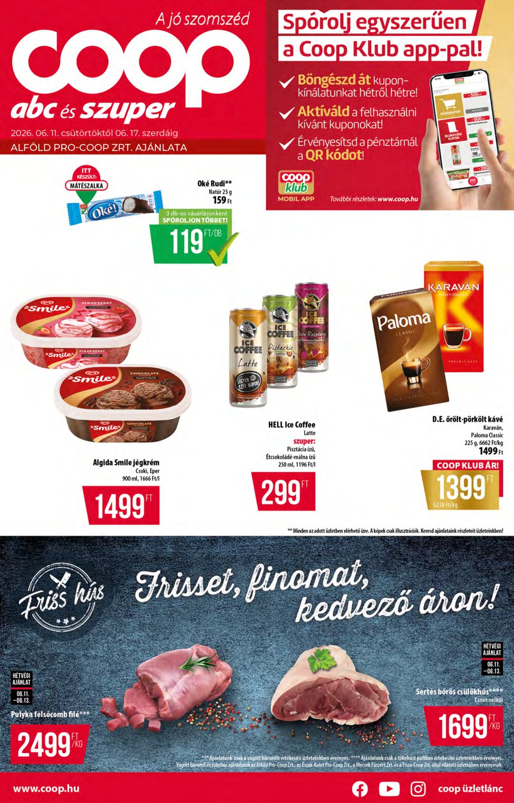 Coop akciós újság 2026.06.11-től - 1. oldal.