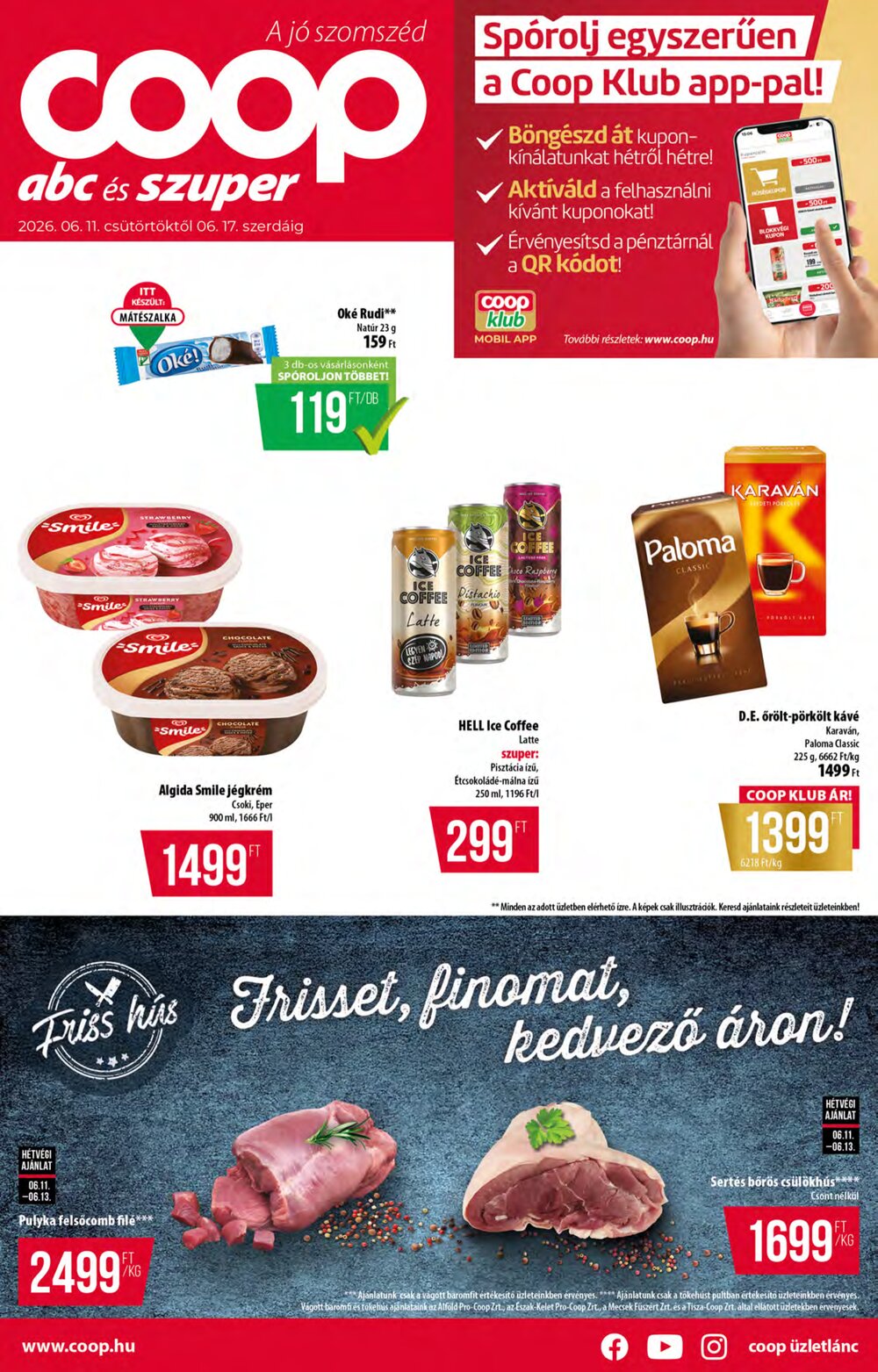 Coop akciós újság 2026.06.11-től - 1. oldal.