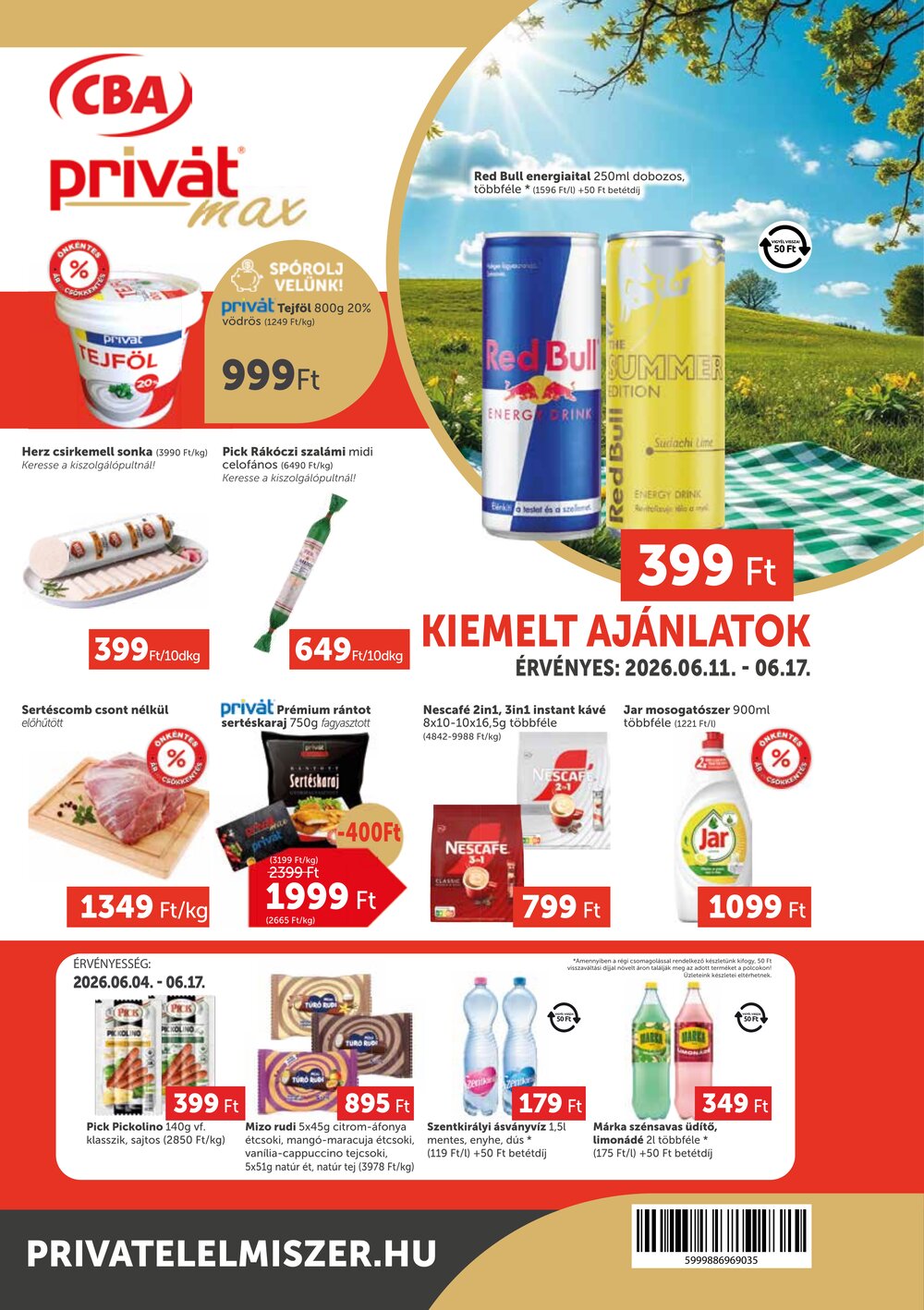 Privát akciós újság 2026.06.11-től - 1. oldal.
