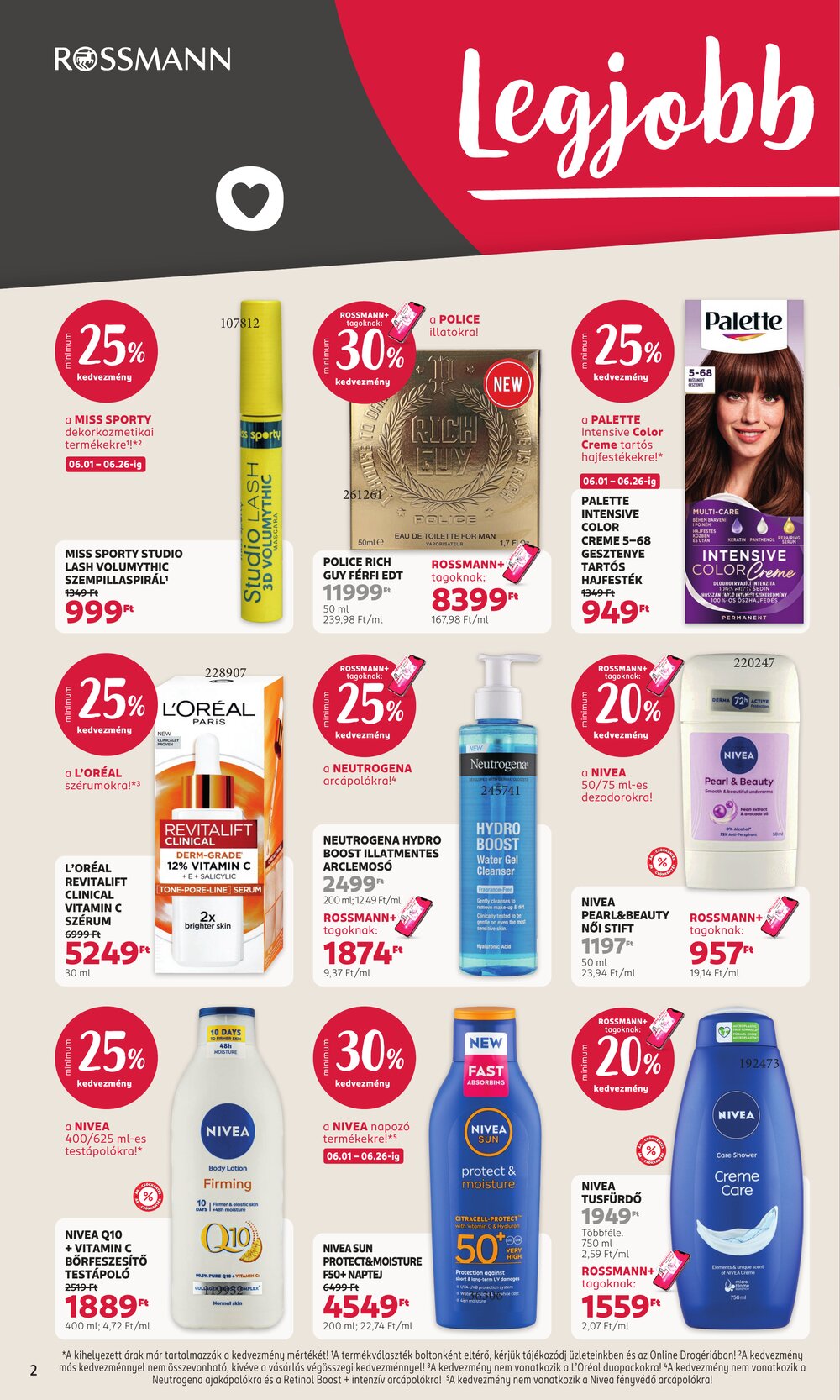 Rossmann akciós újság 2026.06.15-től - 2. oldal.