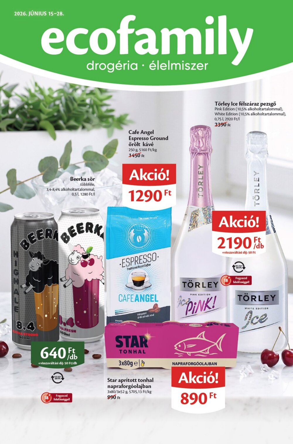 EcoFamily akciós újság 2026.06.15-től - 1. oldal.