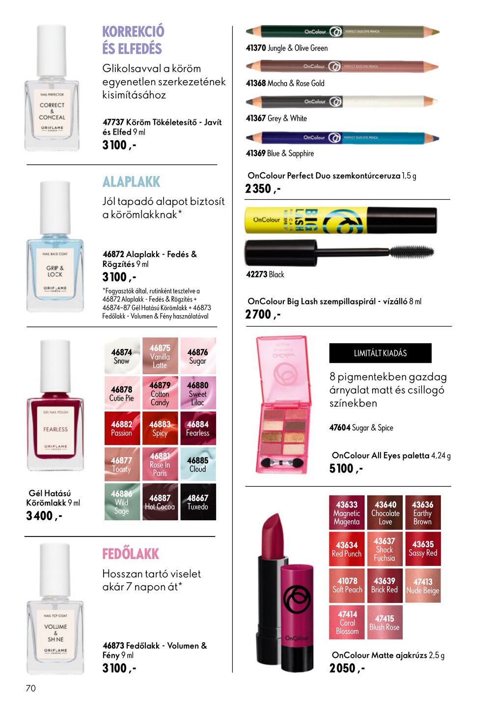 Oriflame akciós újság 2026.06.17-től - 70. oldal.