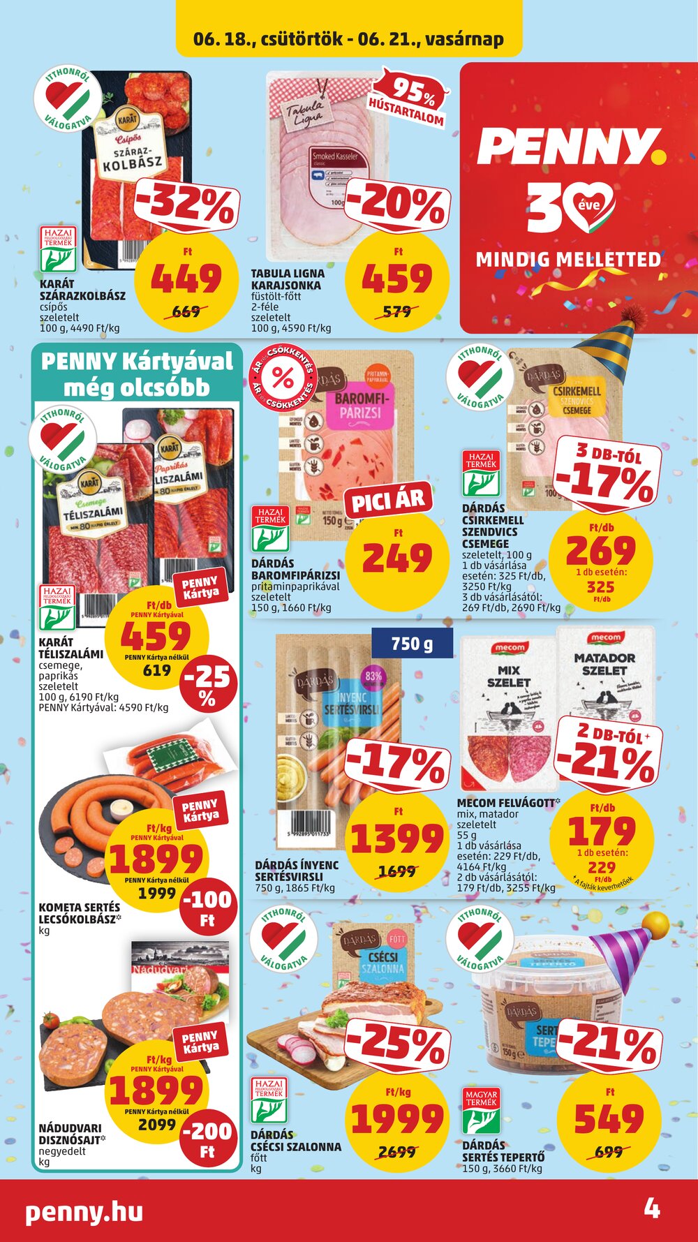 Penny Market akciós újság 2026.06.18-tól - 4. oldal.