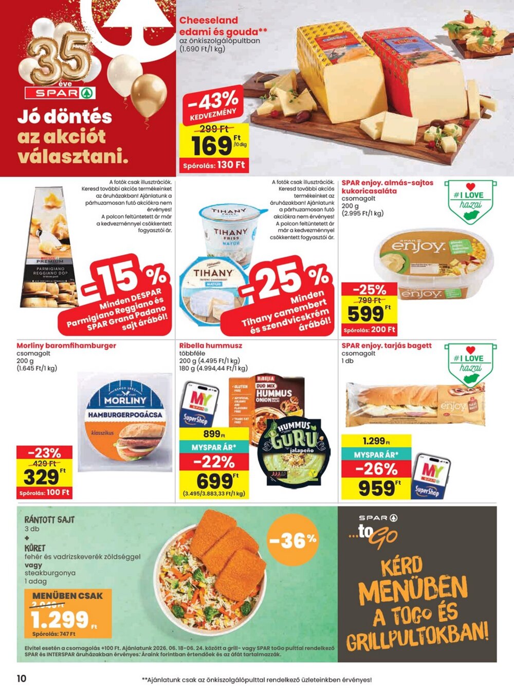 Spar akciós újság 2026.06.18-tól - 10. oldal.