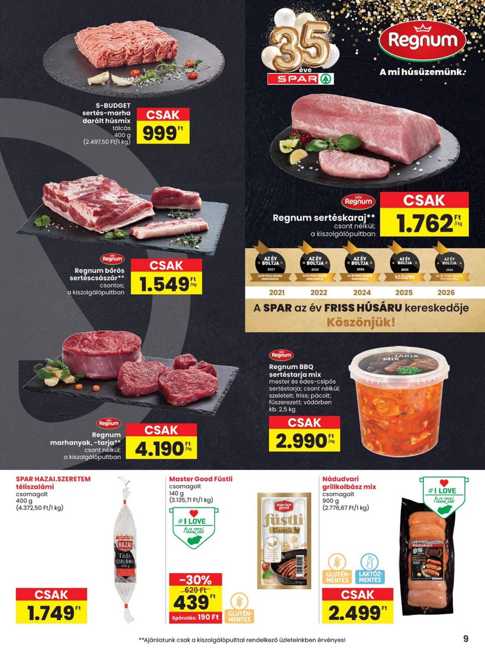 Spar akciós újság 2026.06.18-tól - 9. oldal.
