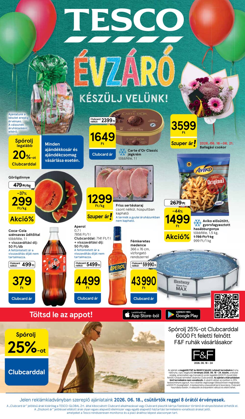 Tesco akciós újság 2026.06.18-tól - 1. oldal.