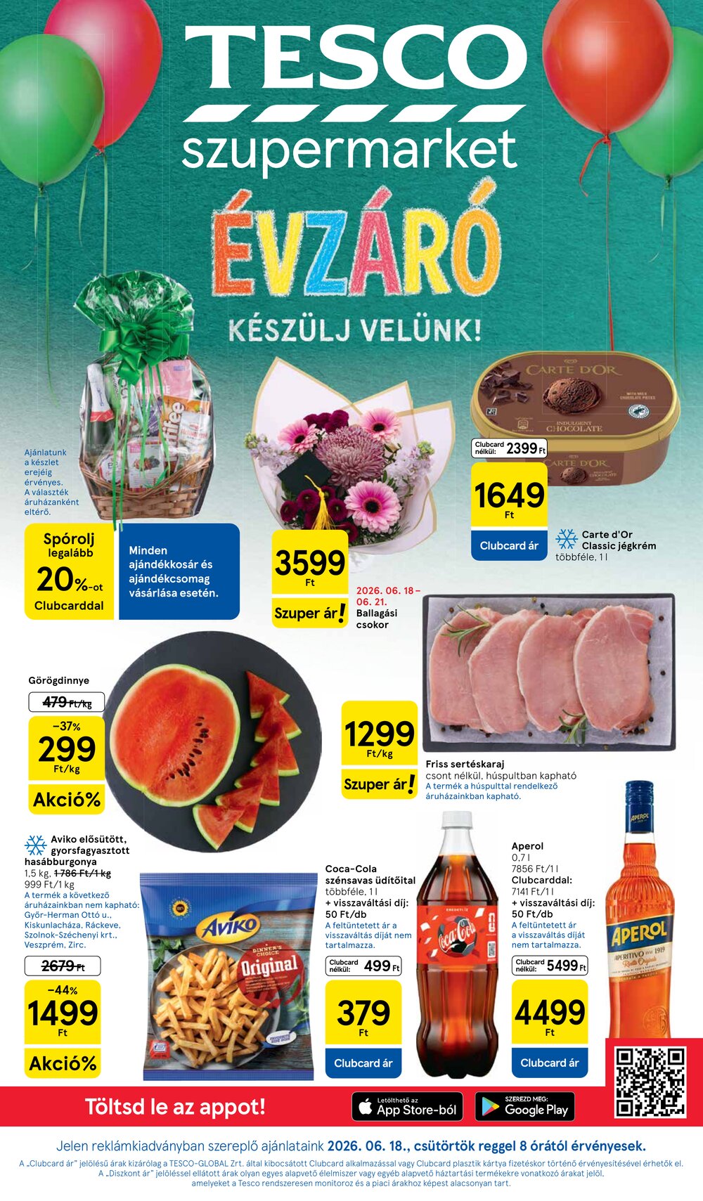 Tesco akciós újság 2026.06.18-tól - 1. oldal.