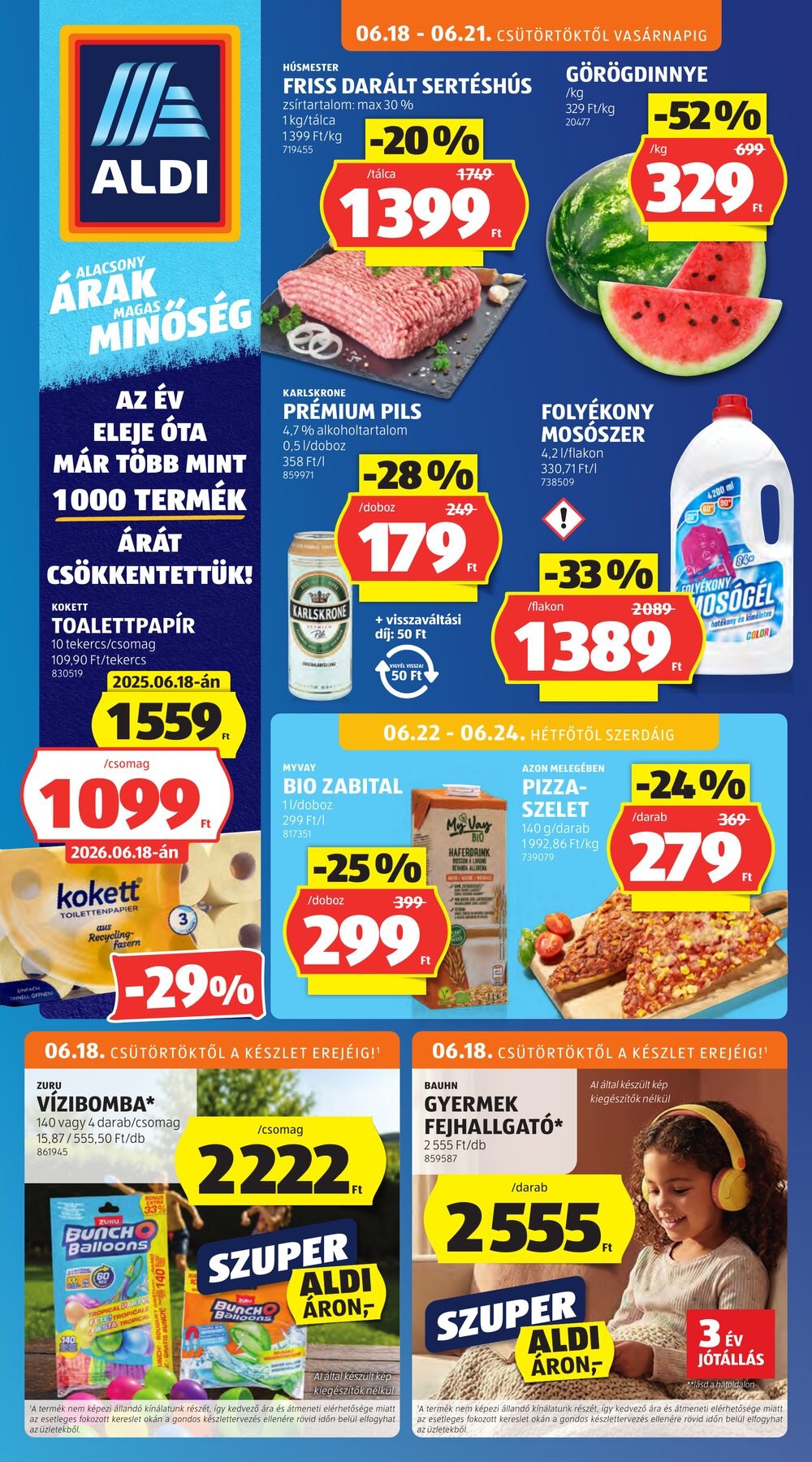 Aldi akciós újság 2026.06.18-tól - 1. oldal.