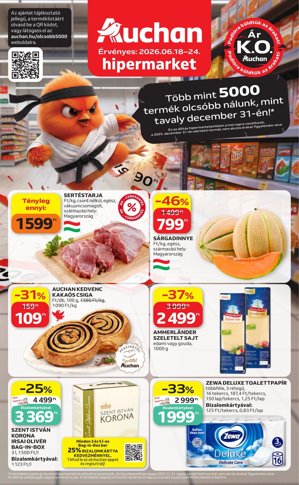 Auchan akciós újság 2026.06.18-tól - 1. oldal.