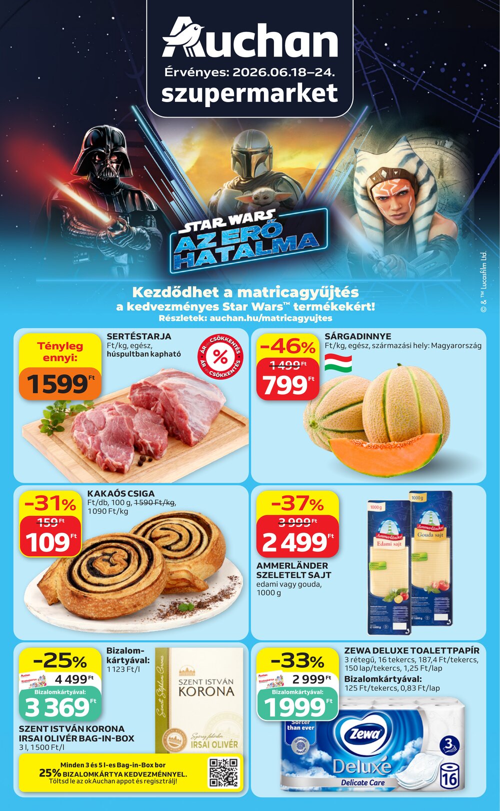 Auchan akciós újság 2026.06.18-tól - 1. oldal.