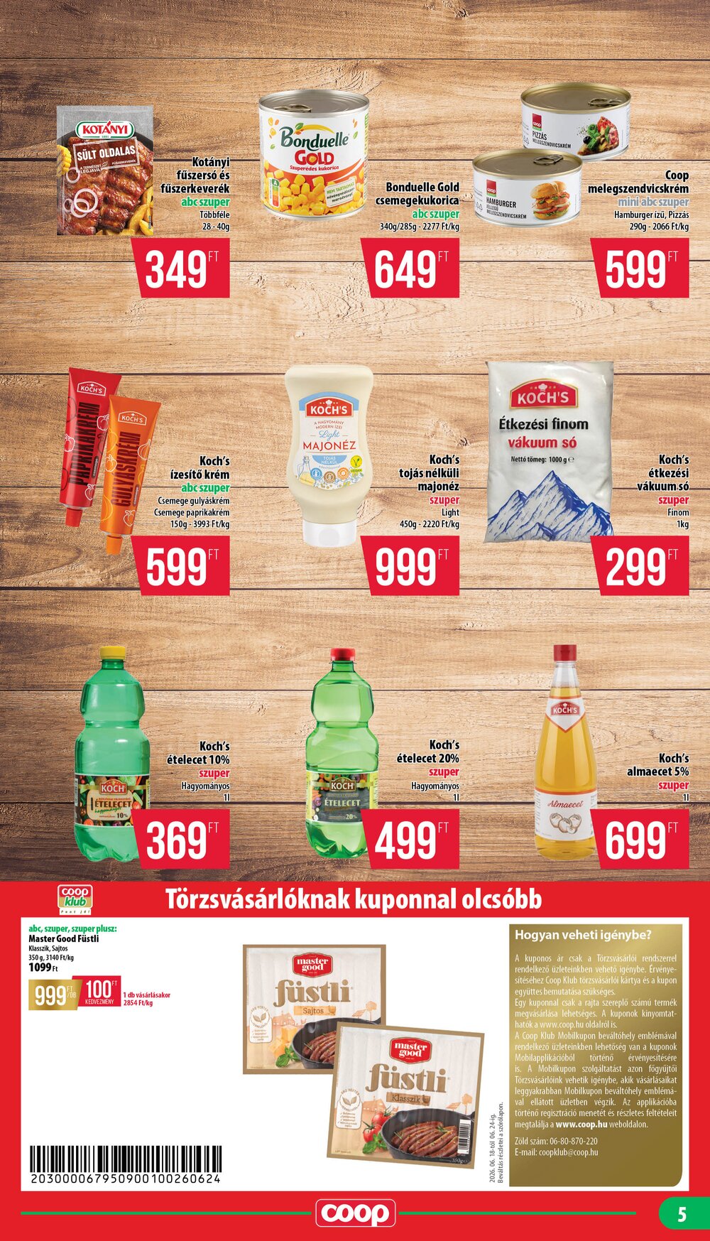 Coop akciós újság 2026.06.18-tól - 5. oldal.