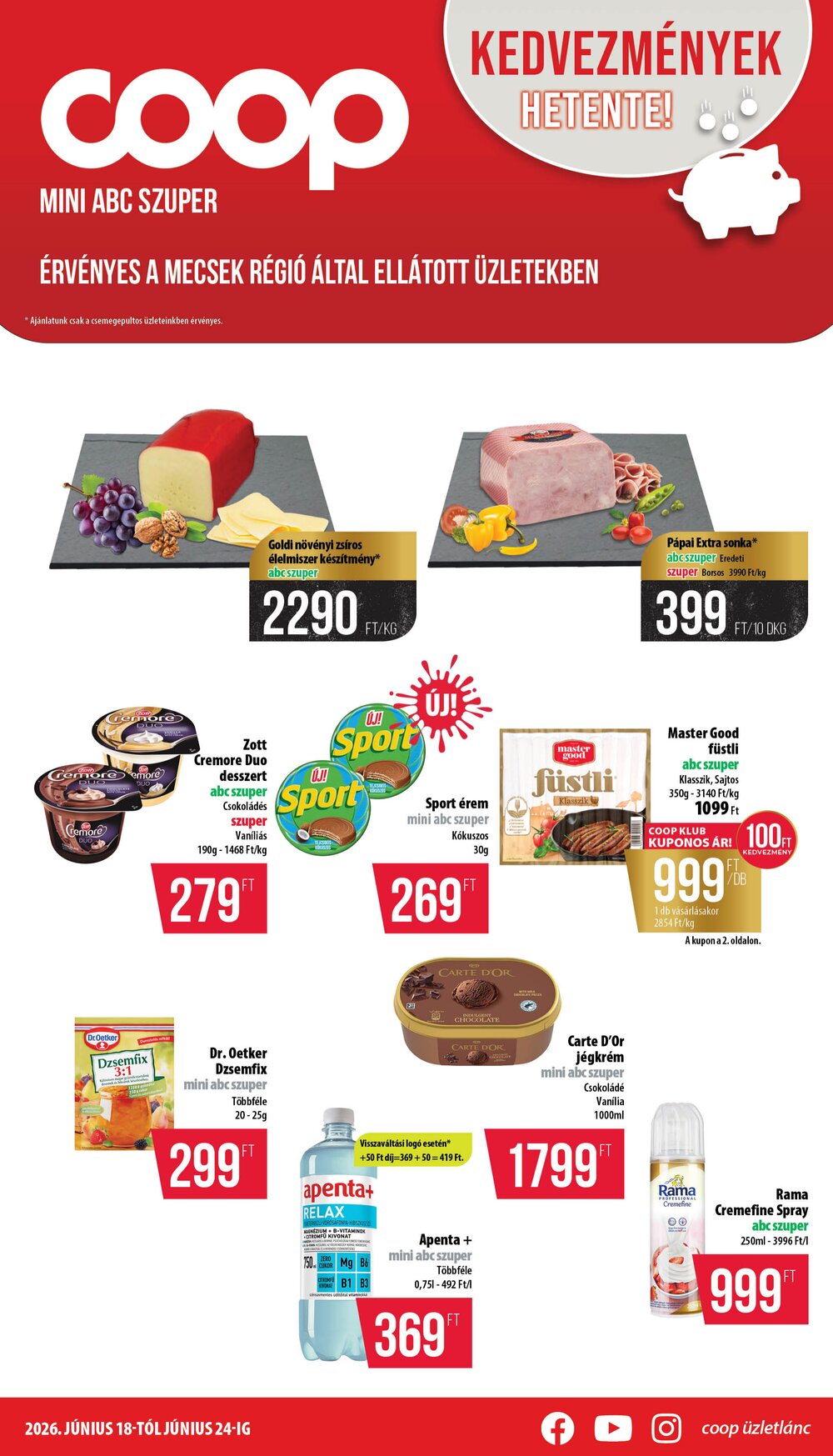 Coop akciós újság 2026.06.18-tól - 1. oldal.